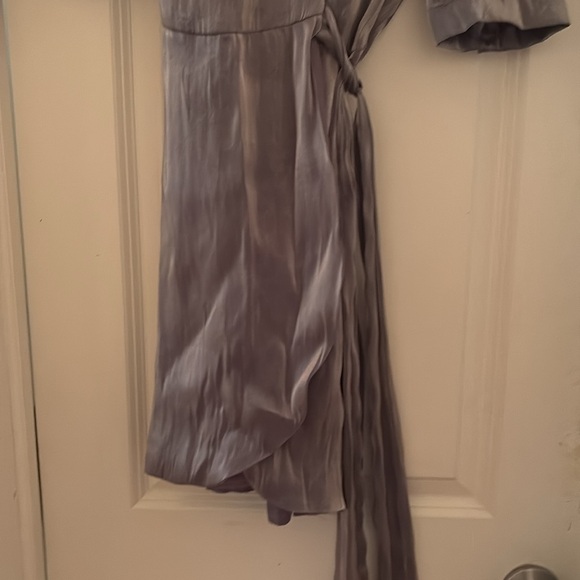 Zara silver/metallic wrap dress - Picture 3 of 3